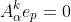 A^k_{\alpha} e_p=0